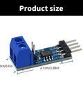 SN65HVD230 Can Bus Transceiver Module showing dimensions of 2.7cm x 1.03cm on a slim blue PCB for embedded applications.