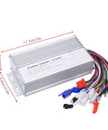 Beefy Aluminum 48V 60V 64V Brushless Motor Speed Controller 1000W 1500W 30 Amp with wiring for electric scooters and ATVs.