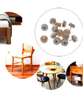 40 Pcs Screw On Felt Pads For Furniture Brown 20mm Fit Wooden Chair And Table Legs Glide Sliders Protect Hardwood Floors From Scratches