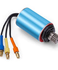 Beefed Up Brushless Motor With Pinion And Set Screw Upgrade Kit For One To Eighteen Scale RC Cars Fits 18859A M1904 M1905 Blue