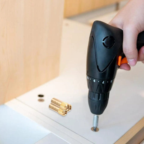 Four Pack Copper Shelf Pins For Cabinets And Furniture beside drill installation