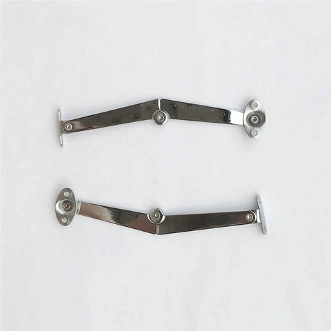 Iron heavy duty folding lid hinge with mounting screws, left side lid support bracket for cabinets and wooden boxes, easy install.
