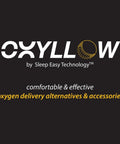 Front view of OXYLOW logo by Sleep Easy Technology, branding for oxygen delivery accessories