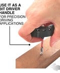 Side Mount Magnetic Bit Holder For Quarter Inch Hex Drill Bits Boosts Power Tool Organization By Keeping Your Toolbox Slick And Stacked For Day One Job Site Grind Without Ever Missing A Beat, used as a bit driver handle.