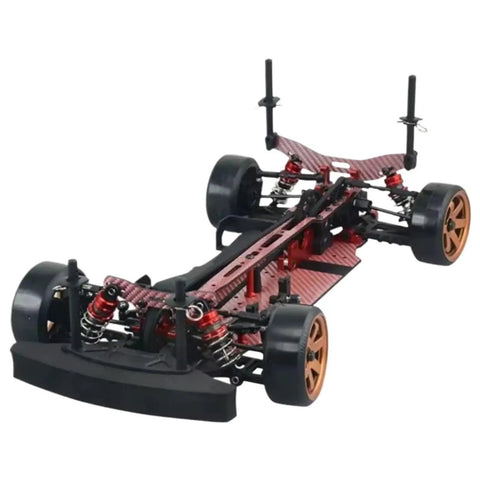 Beefed-Up Chassis Frame One-Tenth Scale Fiber Build With CVD Axles, Durable 4WD Drift Frame For Racing, side view