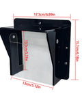 Rainproof Acrylic Enclosure Cover For Access Control Keypad With Clear Panel Rain Guard, dimensions displayed, black and clear design.