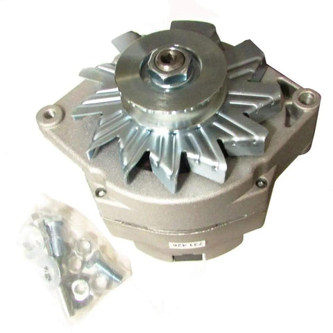 Badass Alternator Conversion Kit Fits Ford 600 700 800 900 2000 4000 5000 7000 Tractors showing alternator and installation hardware.