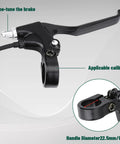 Durable Aluminum Alloy E Bike Brake Levers Set For 22.5mm Handlebars, Left and Right Pair With 5.6 Ft Cables close-up