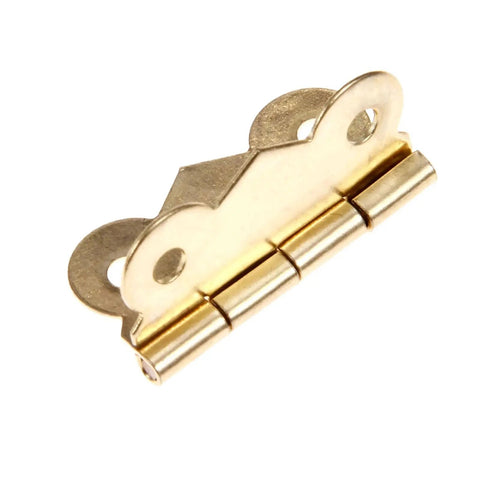 Gold Mini Butterfly Door Hinges 25mm By 20mm With Screws Ideal For Cabinets Drawers Jewelry Boxes And Small Furniture Decorative Hardware