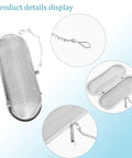 Straight Up Heavy Duty Stainless Steel Mesh Basket Pair For Ultrasonic Jewelry Cleaner And Small Parts Washer, features chain and locking clip.
