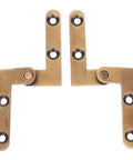 Bronze Hidden Door Pivot Hinges Concealed Silent Operation Heavy Duty Secret Door Hardware for Cabinets and Furniture 2 Pack