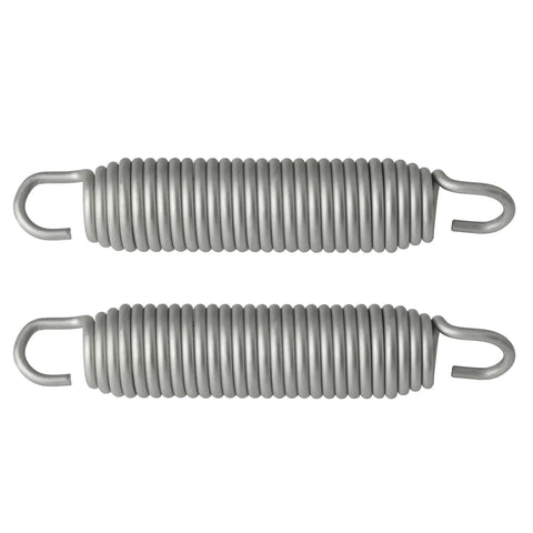 Replacement Extension Springs 000922 Set Of 2 For Lift Gates, OEM Grade Steel, close-up view of two heavy duty zinc-coated springs