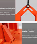 Heavy Duty Fully Automated Industrial Permanent Magnet Crane Alloy Steel Overhead Hoist Lifter For Iron Plates And Scrap Metal, showing symmetrical sliding arm and auxiliary stopper.