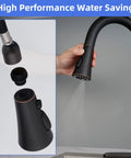 Universal Three Mode Pull Down Kitchen Faucet Spray Head Replacement With Fifteen Adapters, Oil Rubbed Bronze in use.