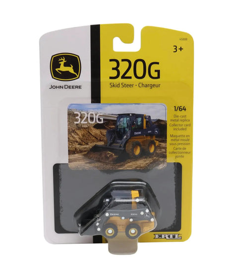 G Series 320G Skid Steer Loader Toy One Sixty Fourth Scale Die Cast With Working Loader Arm And Pivoting Bucket on package