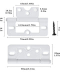 Diagram of Ten Pack White 3 Inch Non Mortise Shutter Hinges For Screen Doors And Cabinets Easy To Install With Screws Included