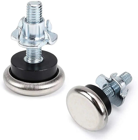 12 Pack M6 Adjustable Leveling Feet With T Nut For Furniture And Table Legs Wide Bearing Base Glide Pads Anti Scratch Floor Protectors For Uneven Floors Fits Wood Cabinets Chairs And Desks, metal base