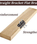Heavy Duty Wood Bracket Kit With 20 Flat Metal Joining Plates Black 2.16 X 0.71 Inch And 80 Screws for wood reinforcement
