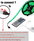 RGB LED Light Strip Remote Controller Dimmer With Wireless IR 44 Keys and connection guide for SMD 5050 3528 strips