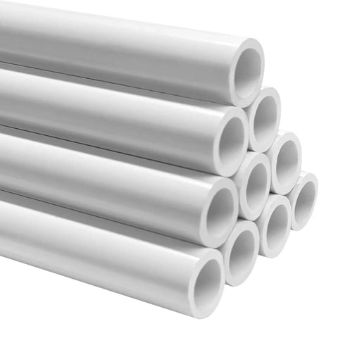 One Inch PVC Pipe Set Ten Pieces Schedule 40 White For DIY Projects At Home Garden Greenhouse Shed And Workshop Great For Shelving Tents Rigs And More DIY Friendly