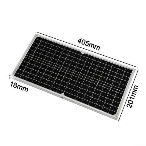 16W Monocrystalline Solar Panel Kit with Charge Controller DC output for camping, cabin, boat, outdoor travel, portable power supply