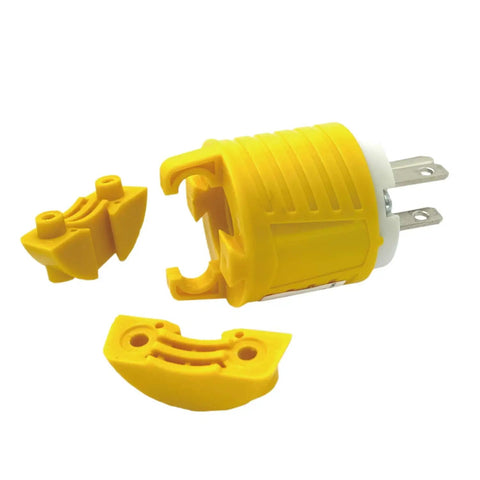Heavy Duty 5-15P To 5-15R Extension Cord End Kit Plug And Play Replacement Plug And Connector Set NEMA Straight Blade 125 Volt