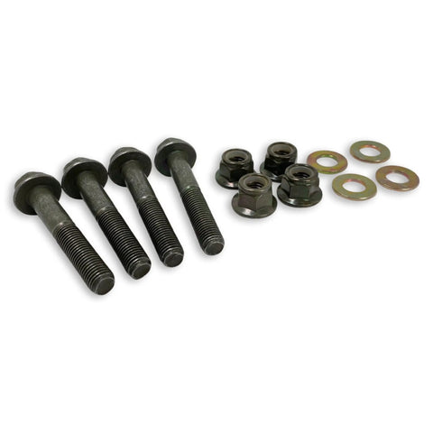 Beefed Up Radius Rod And Plate Bolt Kit For RZR XP 1000 2014 2016 And RZR Turbo 2016 Replacement For OEM 7519306 Direct Fit Rear Suspension Hardware With Bolts Washers And Nuts Includes All Mounting Hardware For Easy Installation four black bolts, nuts, and washers