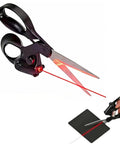 Pro Grade Time-Saving Laser Guided Fabric Cutting Scissors With Precision Laser Guide for flawless straight cuts in use