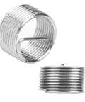 Super Heavy Duty 10 Piece Stainless Steel Wire Thread Inserts M18x1.5 For Damaged Hole Repair Kit With Precise Drill Bit Installation Tool, two inserts