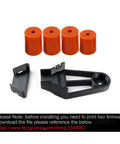 Upgrade Your Rig With Built Tough Silicone Bed Mounts And Heavy Duty Leveling Springs That Deliver Flawless Prints Every Single Time For Ender 3 Max Cr10 Sv01 Sv02 Fdm Printer Accessories including black mounting brackets and orange silicone posts.