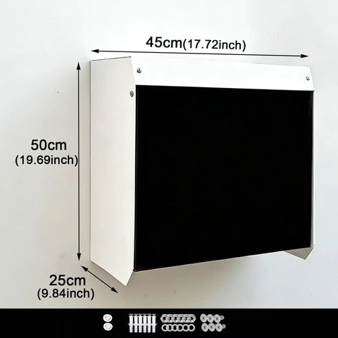 Boss Level EV Charger Cover Featuring Magnetic Flip Up Tinted Door For All Weather Protection, 50cm x 45cm x 25cm, rugged enclosure.