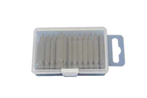 25 Pc PZ0 Pozi Drive Impact Ready Screwdriver Insert Bits Set 2 Inch Long 1/4 Inch Hex Shank Quick Release Case Pro Grade Heavy Duty Taiwan S2 Steel
