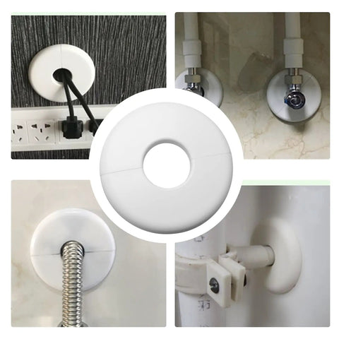 Foolproof Wall Split Flange For One Inch Pipe Cover White Abs Plastic Workhorse Grade Heavy Duty Crack Resistant Pipe Trim Four Pack Wall Hole Shield No Drama Setup