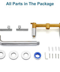 Long Reach Wall Mount Tub Filler With Two Level Handles Solid Brass High Flow Roman Tub Faucet 3 Hole Setup Polished Chrome Kit