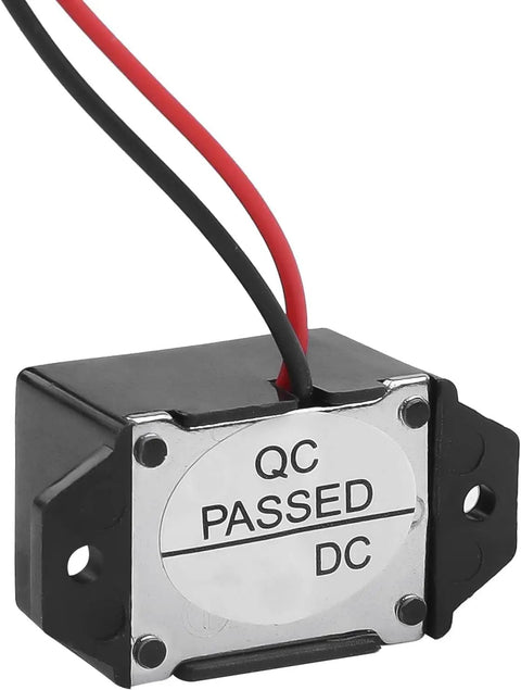 Mini Buzzer With Leads 3V 400Hz Mechanical Beeper 10 Pack For Morse Code Projects DIY Kits Arduino And Microcontroller Beep Module Compact 34x17mm Sounder For Tiny Electronics, black DC buzzer with red and black leads