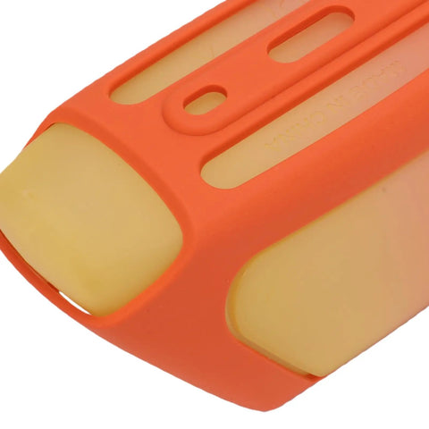 Close-up view of the Dope Aerodynamic Water Bottle Set With Carbon Fiber Cage and 680ML capacity in orange casing.