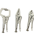 Pack Of 3 Heavy Duty Locking Clamps Pliers For A Rock Solid Grip In Woodworking, Metal Fabrication And Repairs, showing various designs