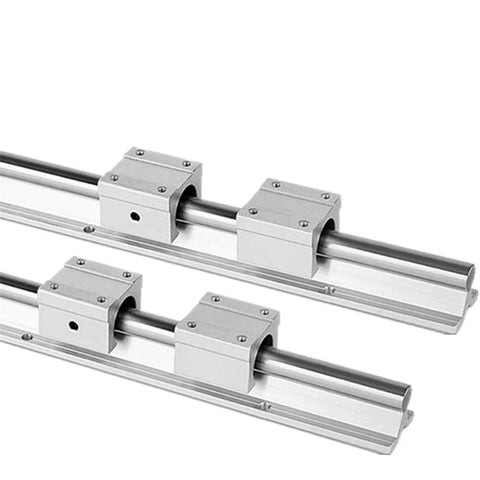 Pro Grade Linear Guide Rail Set SBR12 SBR16 SBR20 2 Rails With SBR12UU Bearing Blocks for CNC and 3D Printing, metal rails