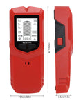 Dpofirs Stud Finder Wall Scanner with LCD Display, 7 in 1 Detector showing front and side view, compact red design.
