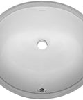 Top view of Isabella Plus 16 Inch Oval Undermount Basin With Overflow And Rear Center Drain White - Sleek Bathroom Upgrade