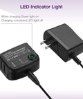 16V-20V Lithium Ion Battery Charger Replacement For 16V-20V Tool Batteries with LED indicator light and plug view