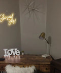 She Said Yes Neon Sign Warm White LED Wall Decor For Proposals And Engagements USB Powered Letter Neon Lights