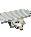 Built Serious Adjustable Cross Slide Platform With Manual Hand Crank For Deadon Xy Axis Alignment and Smooth Precision Mounting In Compact Workshop Spaces, aluminum construction, 80x40 mm travel.