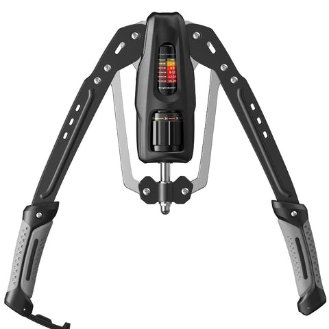 Merach Twister Arm Trainer Hydraulic Strengthener For Forearm And Arms with adjustable resistance gauge and ergonomic grips.