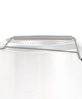 Yukon 27 Inch Fire Pit Handle Accessory Makes Moving Your Fire Pit A One Hand Easy Portable Carry For Camping Outdoors And Backyard Nights So You Can Carry Stoves And Pits With Zero Hassle shown attached to a fire pit.