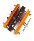 Adjustable Doweling Jig Kit For Perfectly Aligned Holes, Biscuit Joiner Set With Six Guide Bushings in top view