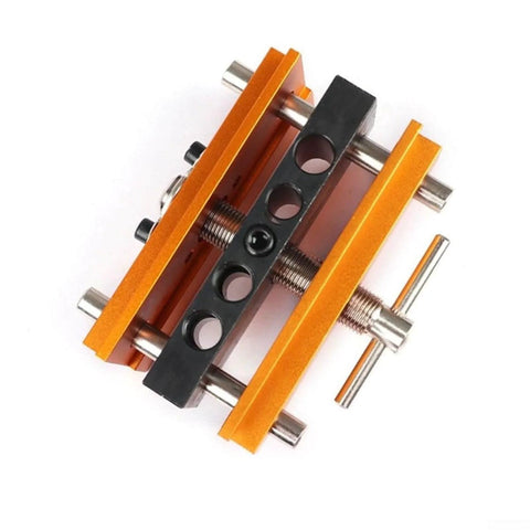 Adjustable Doweling Jig Kit For Perfectly Aligned Holes, Biscuit Joiner Set With Six Guide Bushings in top view