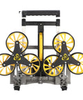 Heavy Duty Wheeled Cart For Everyday Hauls And Quick Moves Sports A Super Tall Grip And Shock Absorbing Wheels in a compact design.