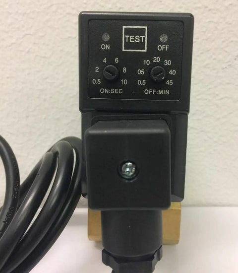 115 Volt Automatic Electronic Timer Moisture Drain Valve For Air Compressors And Air Tanks Solid State Power Indicator Brass Body