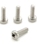 Toyota Rear License Plate Screws M6 1.0 By 20mm Stainless Steel Pack Of 4 For RAV4, Camry, Corolla, 4Runner, Highlander And More OEM Style Replacement Hardware.
